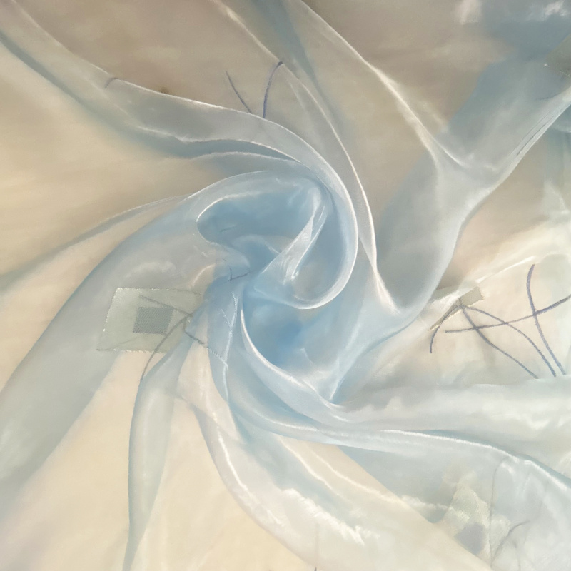 Organza látka /platno GLORIA 129-108 modrá