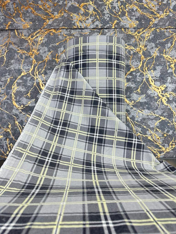 Ervi bavlna flanel š.240cm kostky černo-šedé - 29343-3, metráž