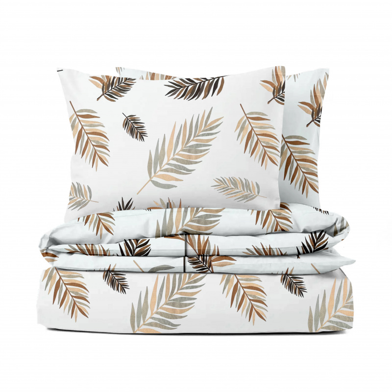 Ervi bavlněné povlečení - palmové listy na bílém