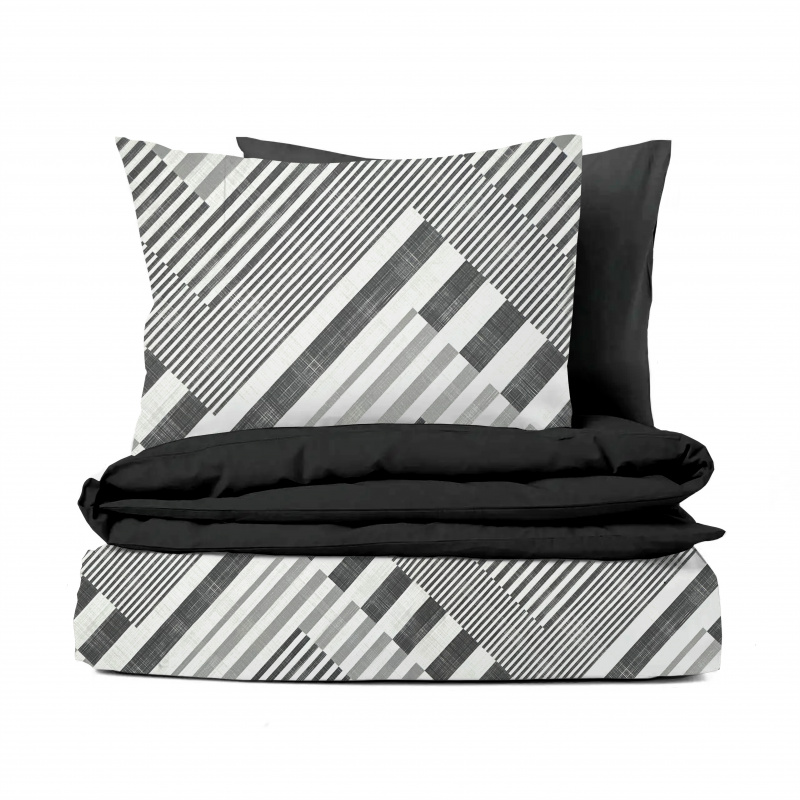 Ervi bavlněné povlečení oboustranné - Josef/černé