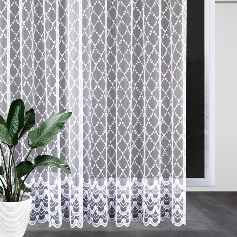 Ervi ﻿žakárová Záclona bílá 6958, metráž