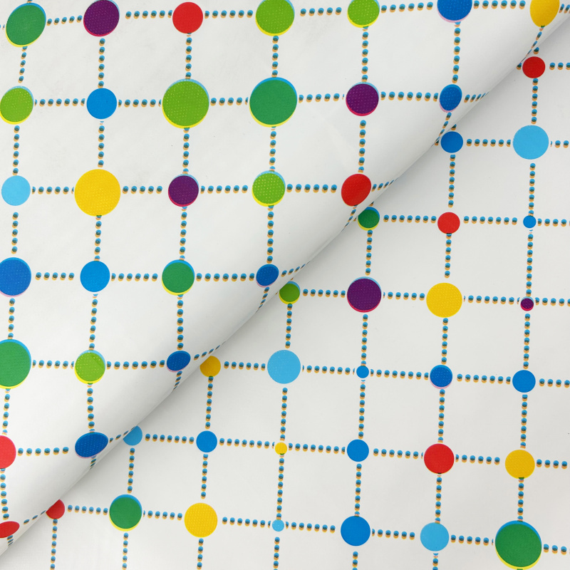 Ubrus PVC PVC DC-445A - Barevné puntíky, metráž šířka 140cm