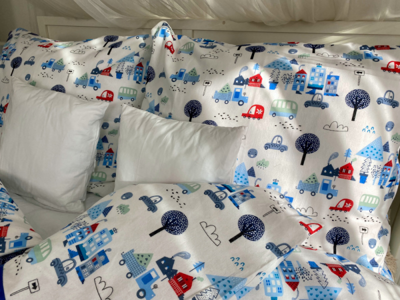 Ervi flanelové povlečení - Příběh ve městě