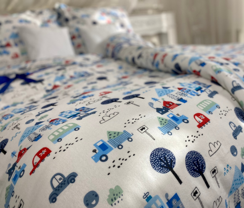 Ervi flanelové povlečení - Příběh ve městě