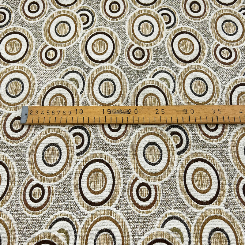 Dekorační/potahová gobelínová látka Asetat - ovál - 1231-2