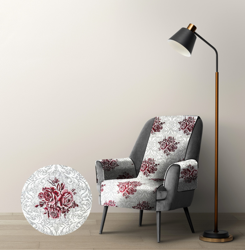 Ervi gobelínový přehoz na křeslo - Main Flower - 3586