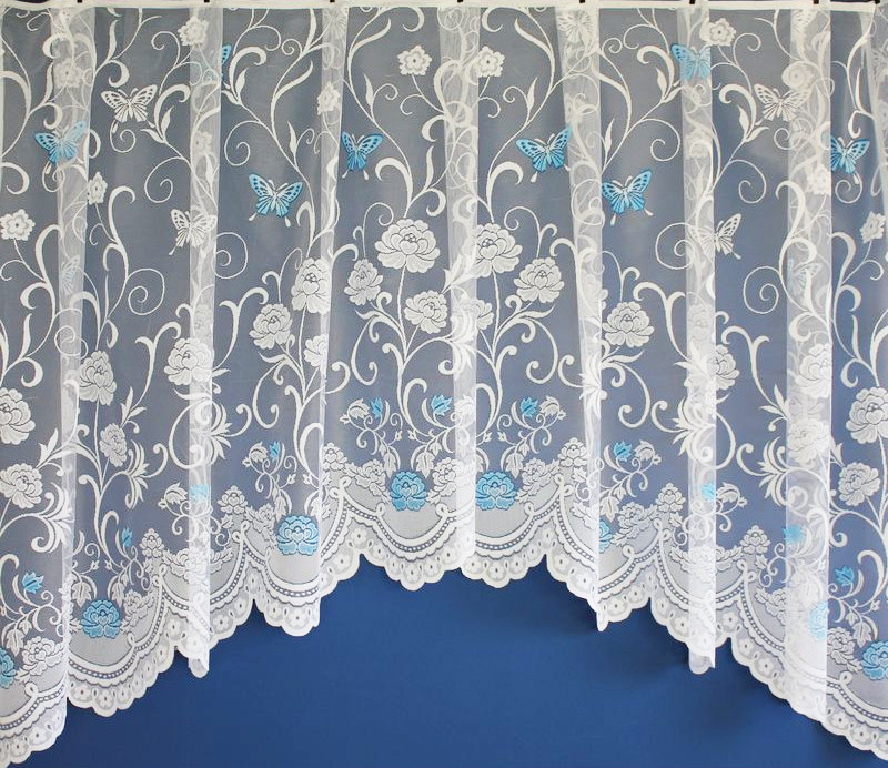 Ervi oblouková záclona 7514 motýl, 180x320 cm