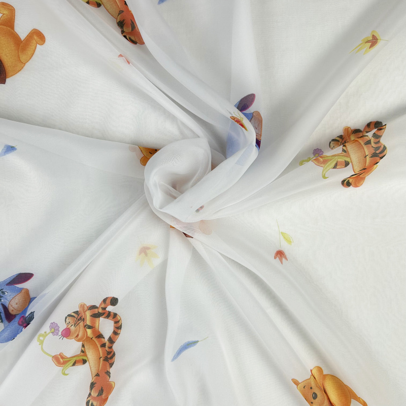 Ervi dětská voálová záclona 10161 Medvídek Pú