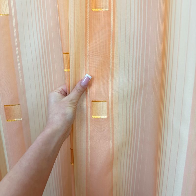 Ervi voálová látka /záclona oranžová - 0167-07_ metráž