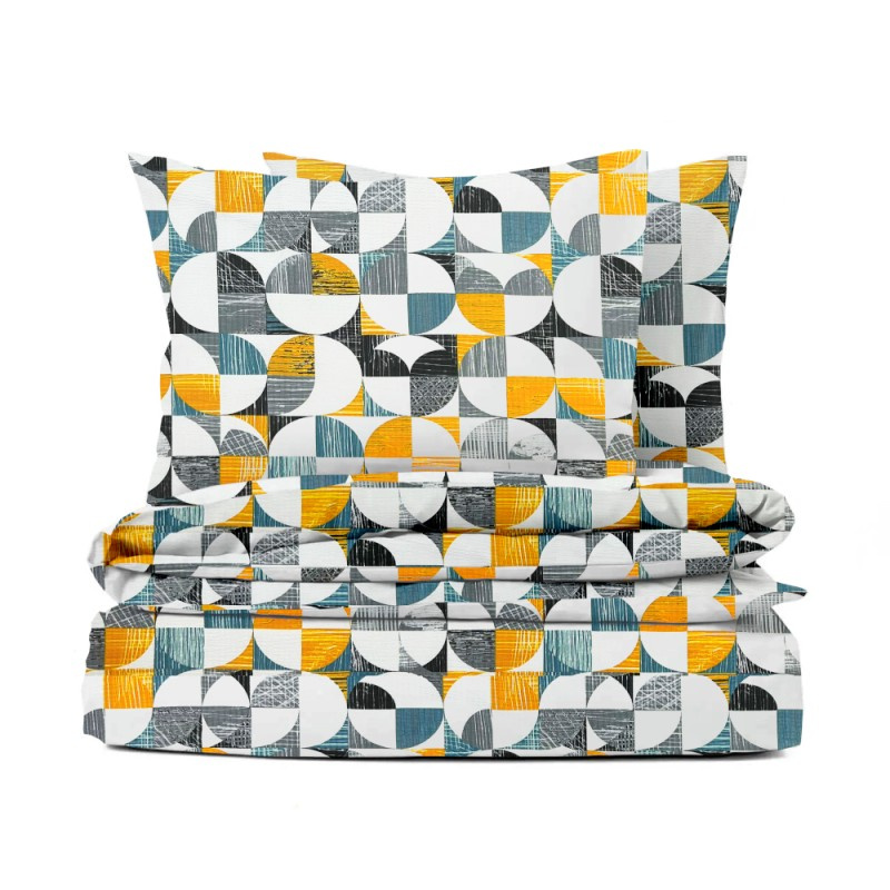 #Ervi bavlněné KREPOVÉ povlečení -  geometrický vzor -26710-6 140x200 cm