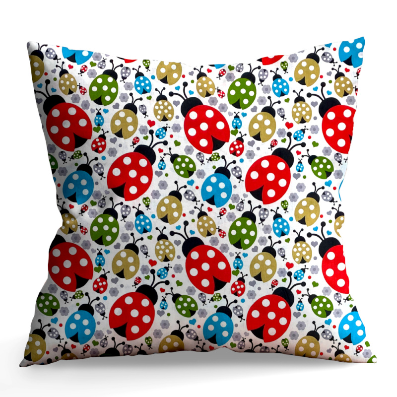 Ervi povlak na polštář - barevné berušky