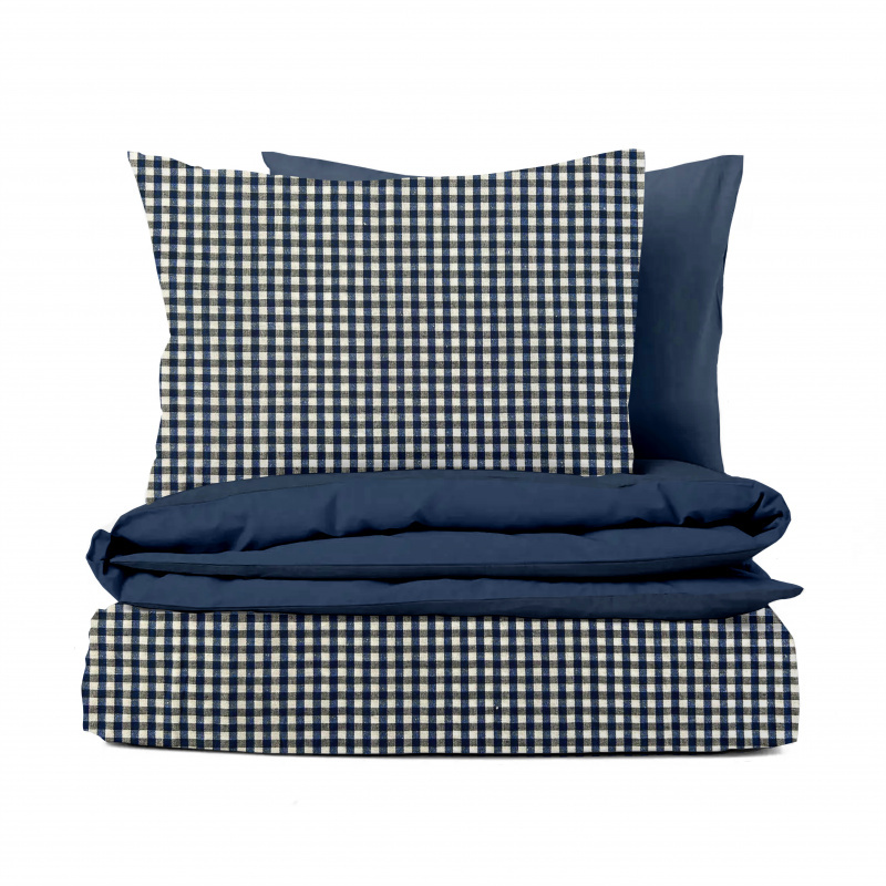 #Ervi bavlněné povlečení - Tradiční kostka modrá 140x200 cm