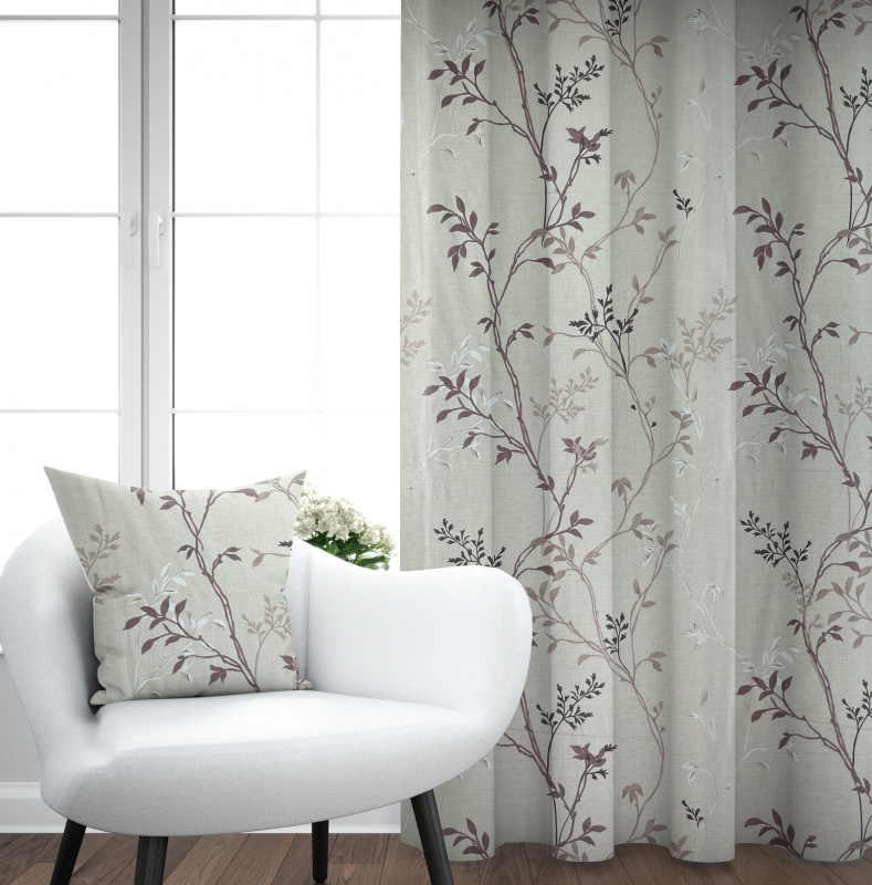 #Ervi bavlněný závěs - popínavé květiny 140x240cm