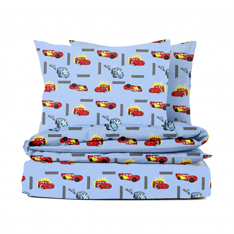Ervi bavlněné povlečení - autíčká na modrém