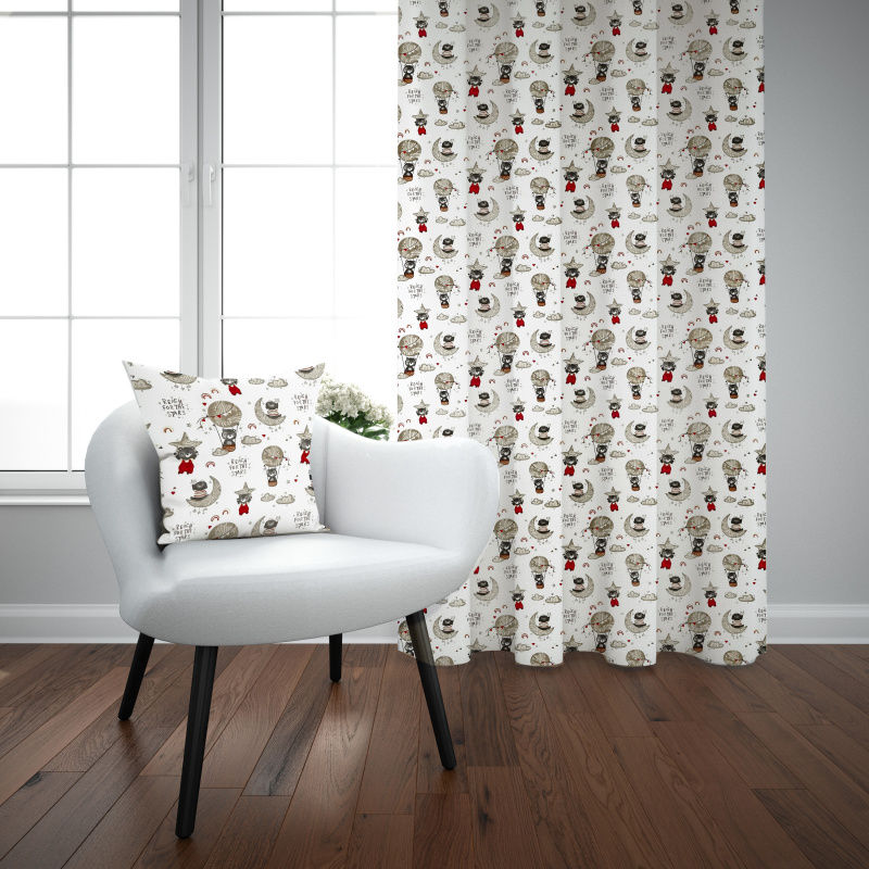 Ervi bavlněný závěs - medvídci a hvězdy