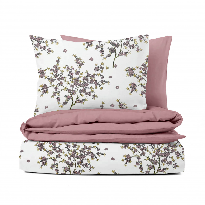 Ervi bavlněné povlečení oboustranné - kvetoucí strom - 12885-2/růžové