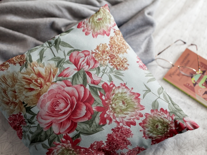 Ervi povlak na polštář bavlněný - letní zahrada