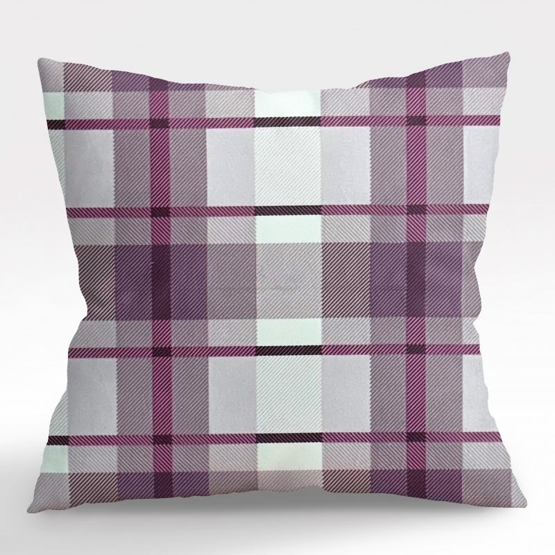 Ervi povlak na polštář Bavlněný - kapesníkový vzor fialový