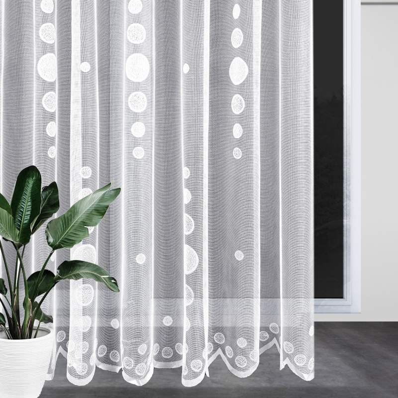 Ervi ﻿žakárová záclona bílá 15260, metráž