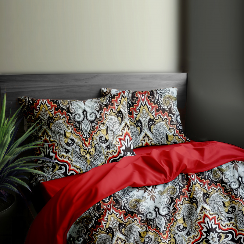 Ervi Bavlněné povlečení oboustranné - sny Šeherezády/červené