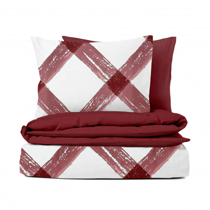 Ervi bavlněné povlečení oboustranné - Leonardo-2/bordo