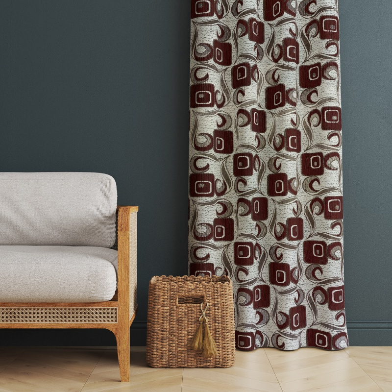 Ervi gobelínový termo závěs - Tafta bordo