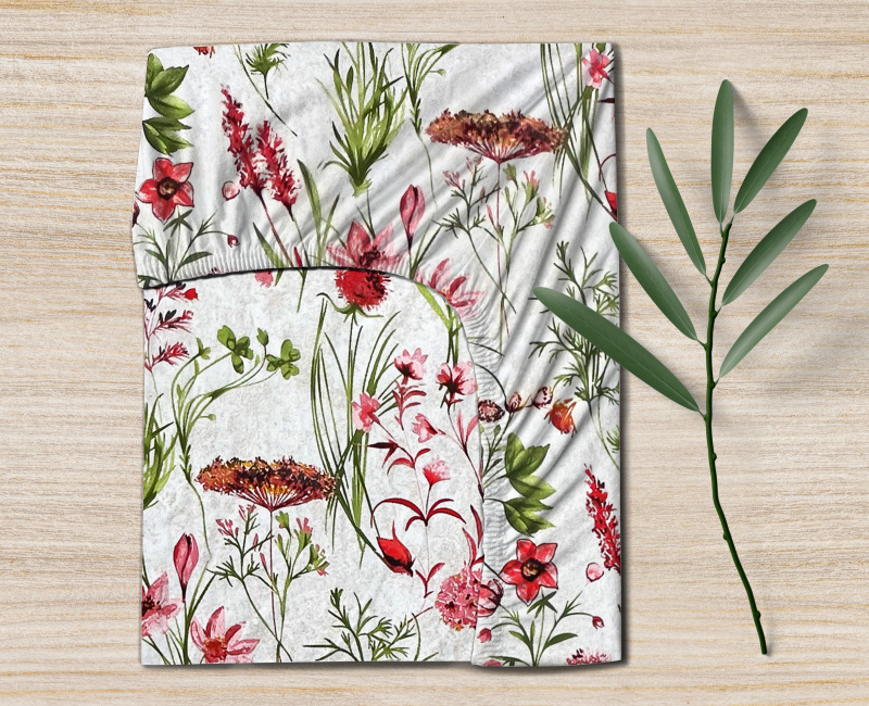 Ervi Bavlněné napínací prostěradlo - letní louka