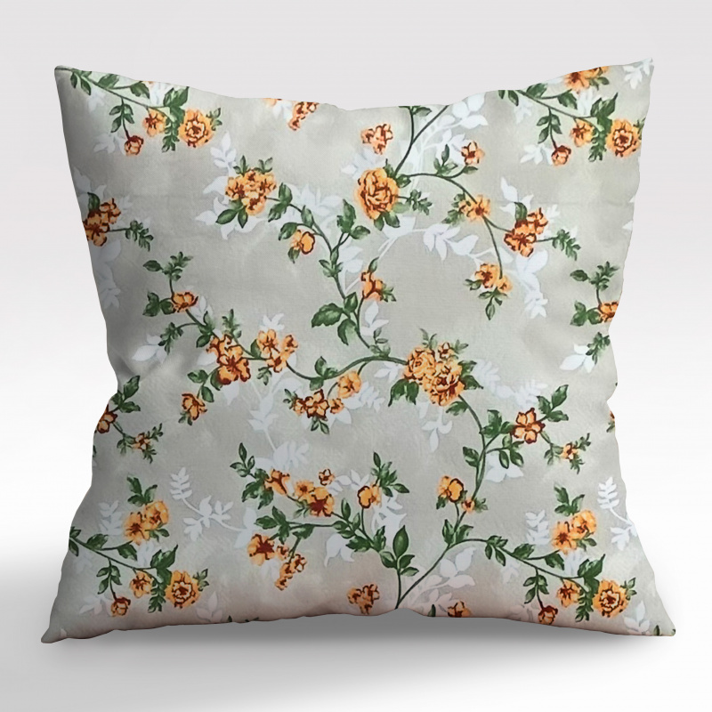 Ervi povlak na polštář Bavlněný - romantické růže na béžovém