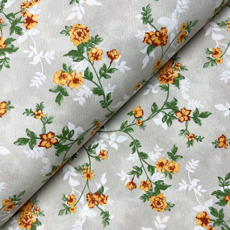 Ervi Bavlněné povlečení oboustranné - romantické růže na šedém