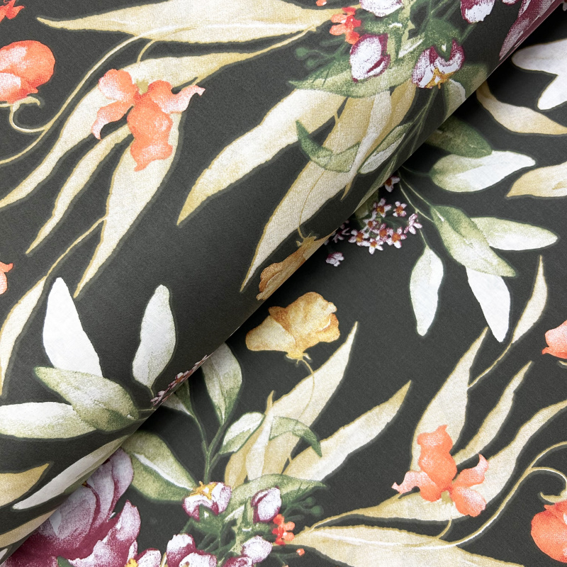 Ervi Bavlněná látka/plátno š.240cm - Květinová elegance - 30132-12, metráž