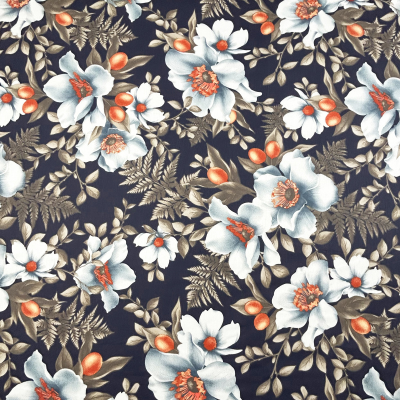 Ervi Bavlněná látka/plátno š.240cm - Květinový večer - 30141-9, metráž