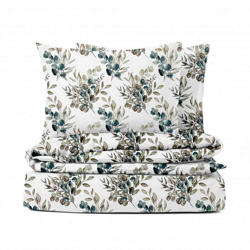 Ervi Bavlněné povlečení - eukalyptové větvičky