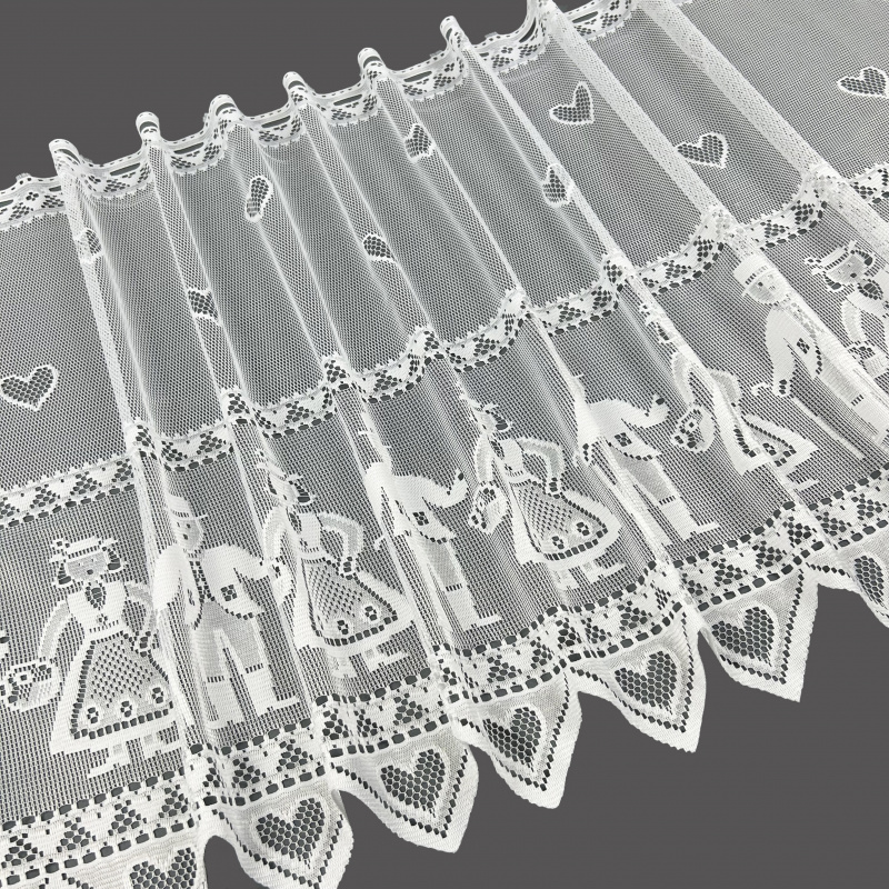 Vitrážová žakárová záclona 1540-7, výška 40,60 cm, metráž