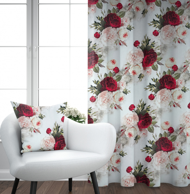 Ervi Saténový závěs DELUXE - Zahrada snů