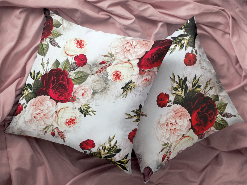 Ervi Saténový povlak na polštář DELUXE - Zahrada snů