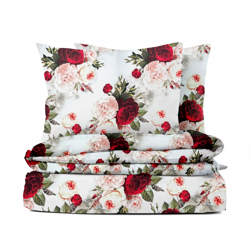 Ervi Bavlněné Saténové povlečení DELUXE - Zahrada snů