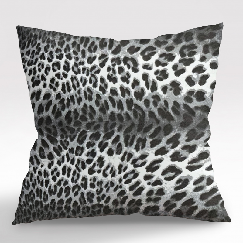 Ervi povlak na polštář bavlněný - Leopard šedý