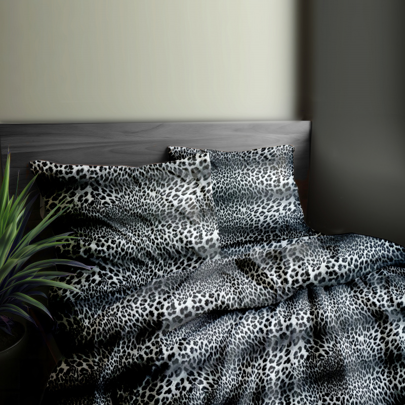 Ervi bavlněné povlečení - Leopard šedý