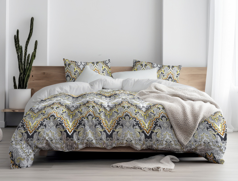 Ervi bavlněné povlečení oboustranné - Tisíc a jedna noc/světle šedé