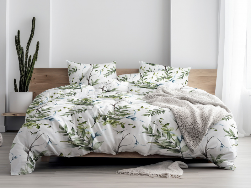 Ervi Bavlněné Saténové povlečení DELUXE - Přírodní dotek