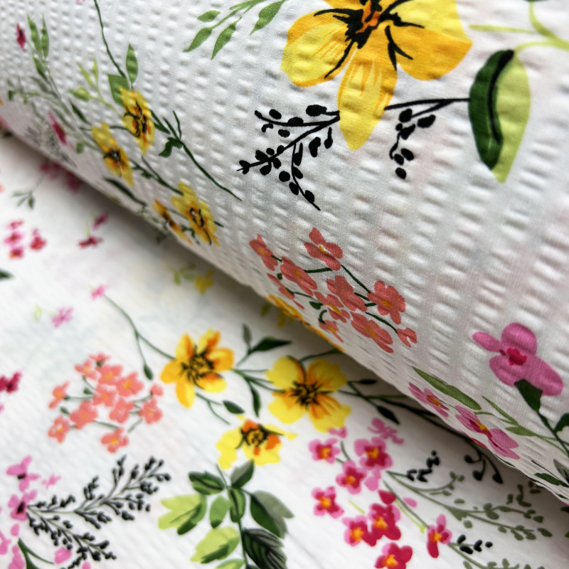 Ervi bavlněný KREPOVÝ povlak na polštář - Sladký Rozkvet