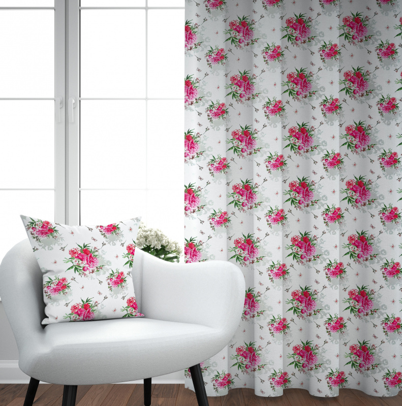 Ervi bavlněný závěs - Pivoňkový rozkvět