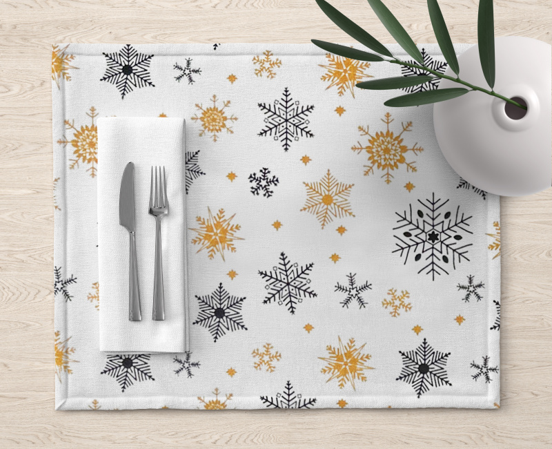 Ervi bavlněné prostírání na stůl - Vločky zimní noci