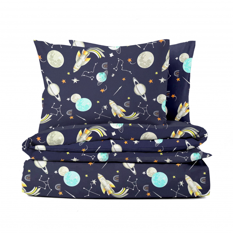 Ervi bavlněné povlečení do postýlky - Vesmírná dobrodružství