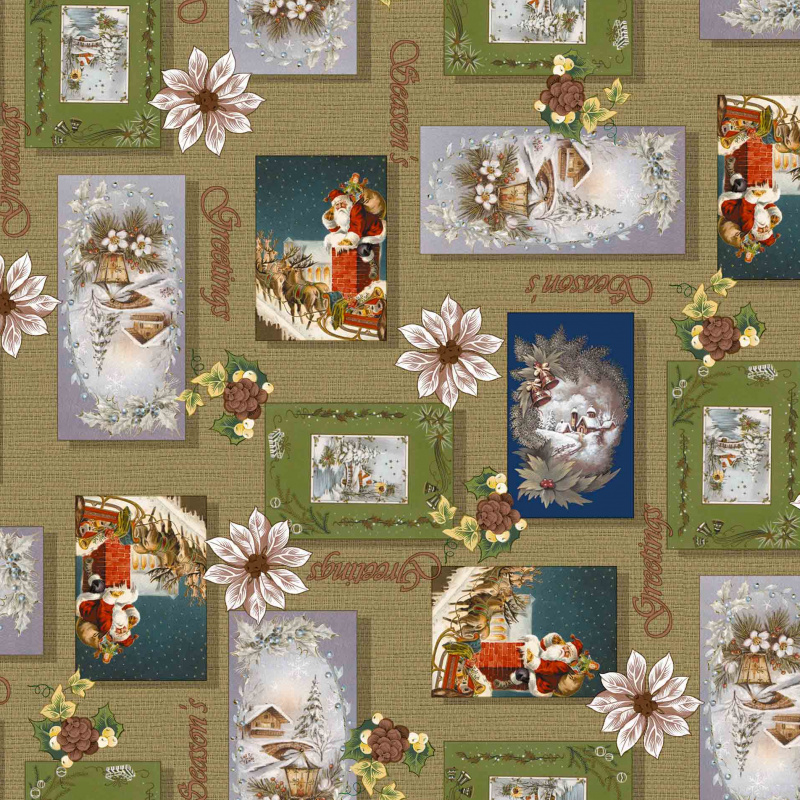 Ubrus PVC FL-1388-02 - vánoční, Role 140cm x 20m