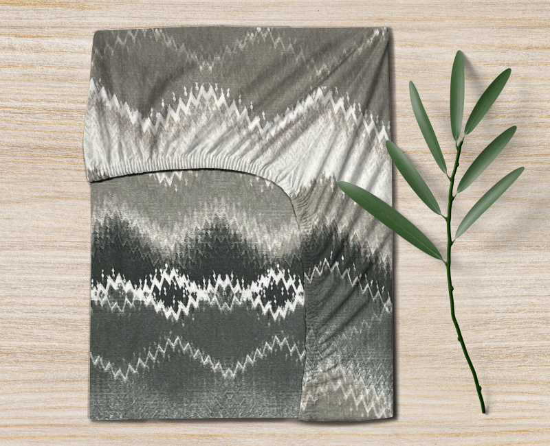 Ervi FLANELOVÉ napínací prostěradlo - Cik-Cak