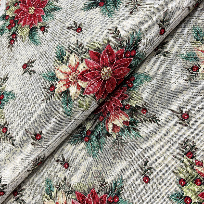 Ervi Gobelinový běhoun na stůl - Kouzlo vánočních květin