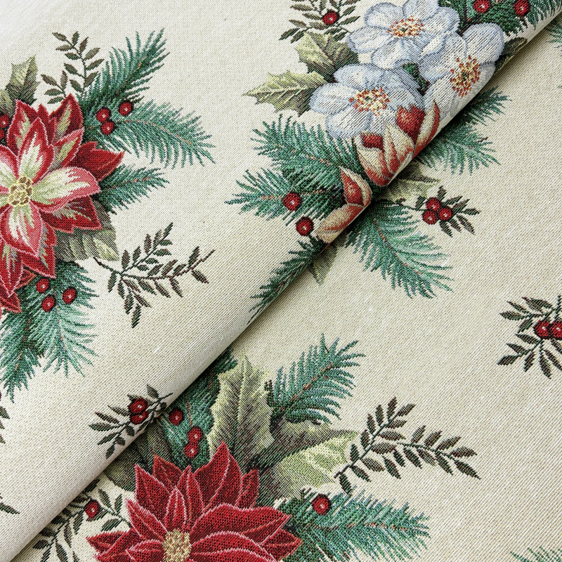 Ervi povlak na polštář gobelínový - Kouzlo vánočních květin - kopie