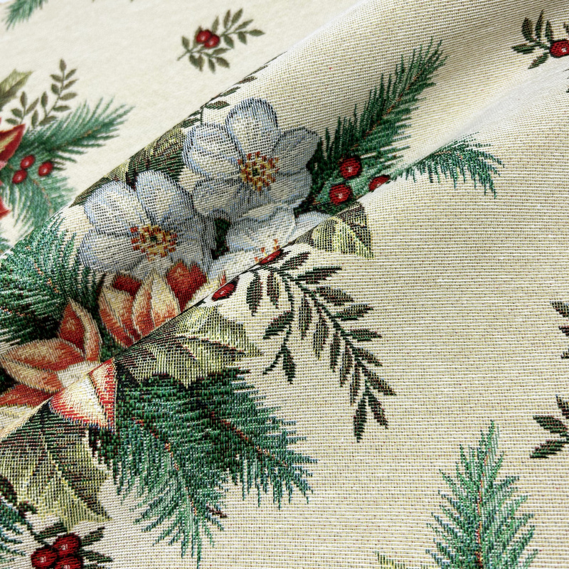 Ervi gobelínový ubrus na stůl čtvercový - Kouzlo vánočních květin - kopie