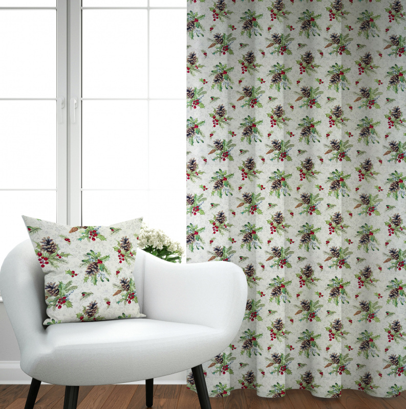 Ervi Gobelínový zatemňovací termo závěs - Lesní Vánoční Kouzlo